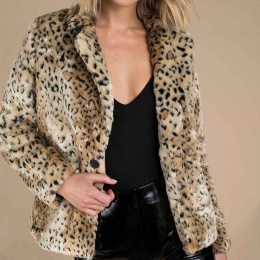 -SOLD- Honey Punch Faux Fur Leopard Print Jacket